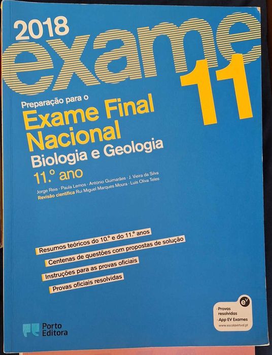 Livro de preparação para exame de Biologia e Geologia (Porto Editora)