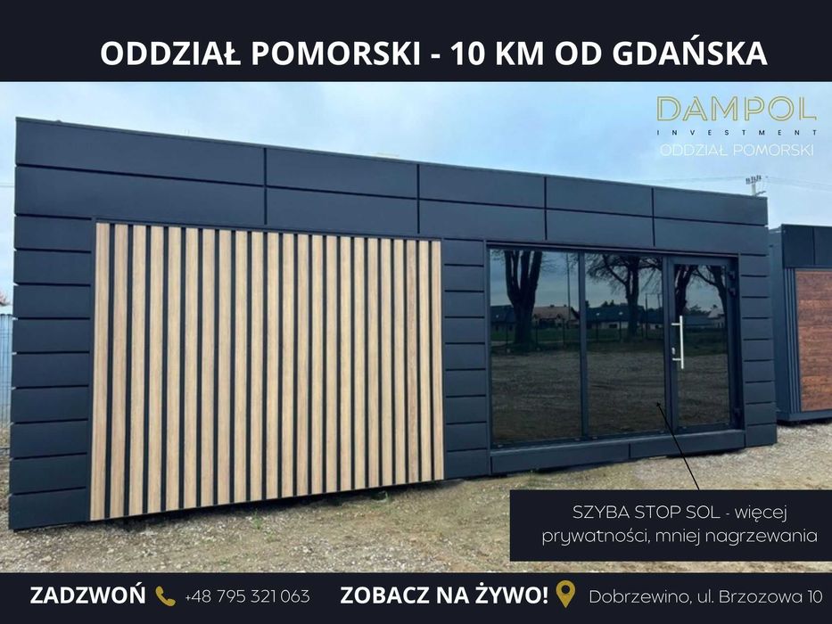 nowoczesny pawilon 8x3 24m2 /handlowy, biurowy, gastronomia, domek /GDANSK