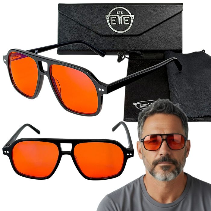 Okulary Do Komputera Z Filtrem Blue Light Maska Unisex Zestaw Etui