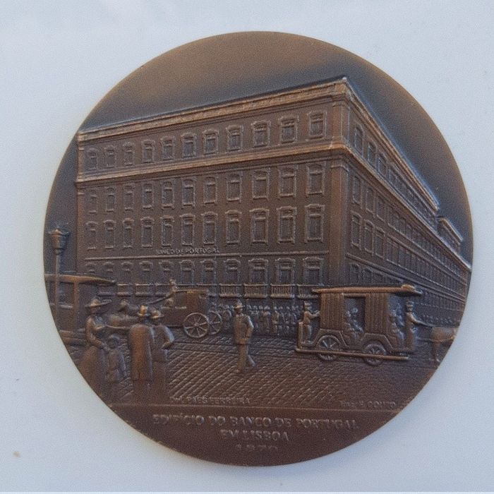 Medalha bronze banco Portugal 7 cm diametro 2009