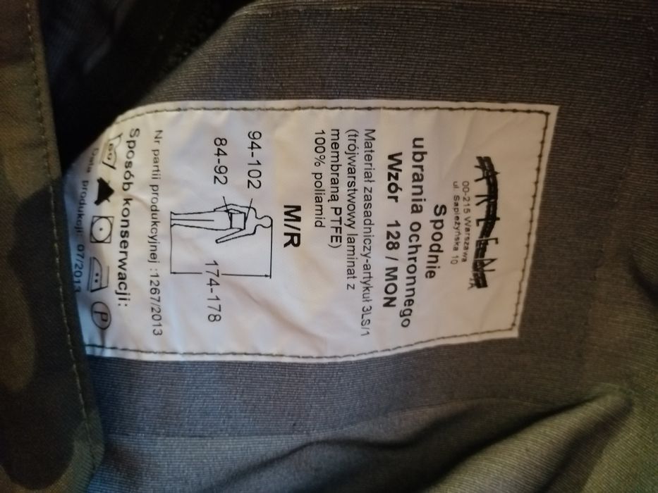 Spodnie goretex Wzór 128/MON, M/R