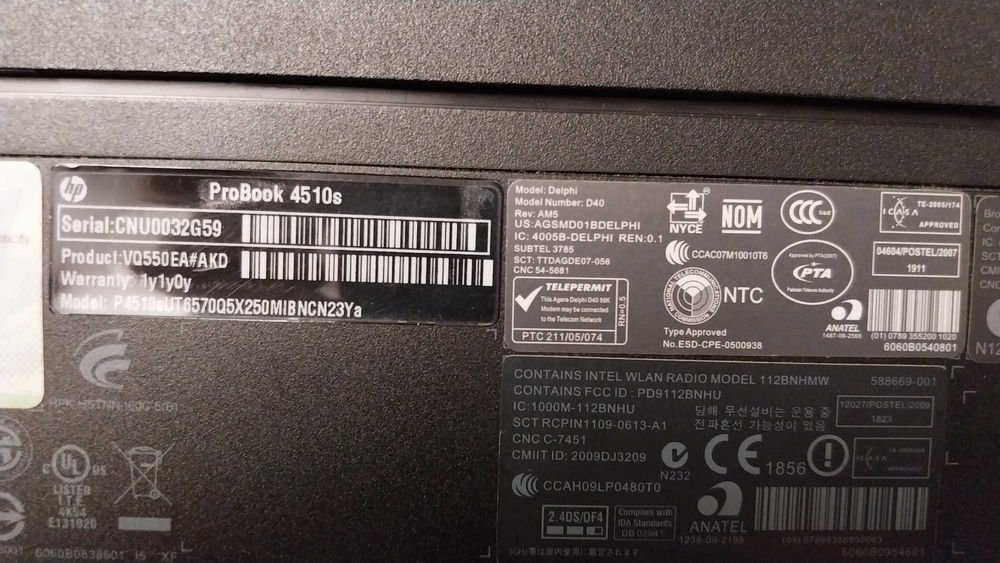 Laptop HP ProBook 4510s