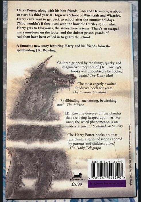 Livro Harry Potter and the Prisoner of Azkaban
