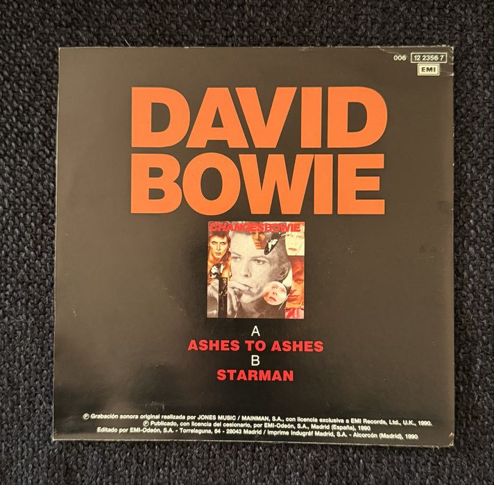 Promo David Bowie - Ashes to Ashes / Starman 7/45 Cadena Ser