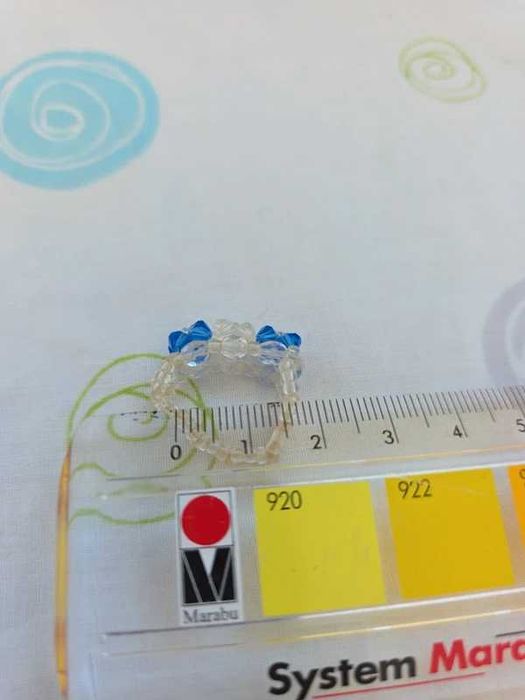 Conjunto / Lote de brincos + anel - brincos azuis e anel transparente e azul