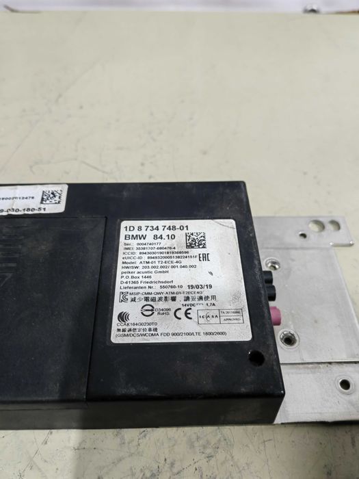 Unidade controlo/ modulo Bluetooth BMW 1 e 3  F20 F21/F30  8734.748