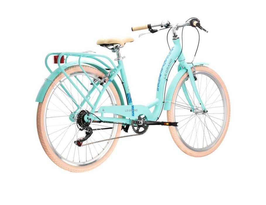 rower miejski alu Le Grand Lille 1 26" seledyn/niebieski mat KROSS
