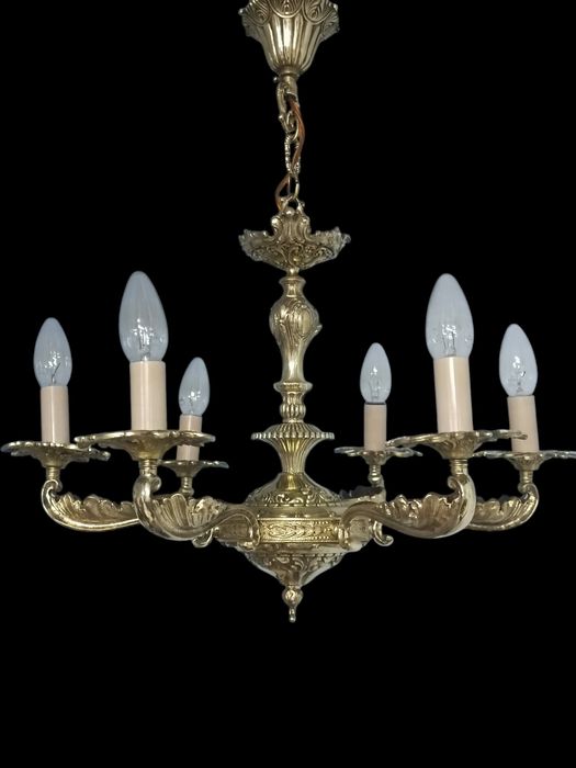 Вінтажна бронзова люстра