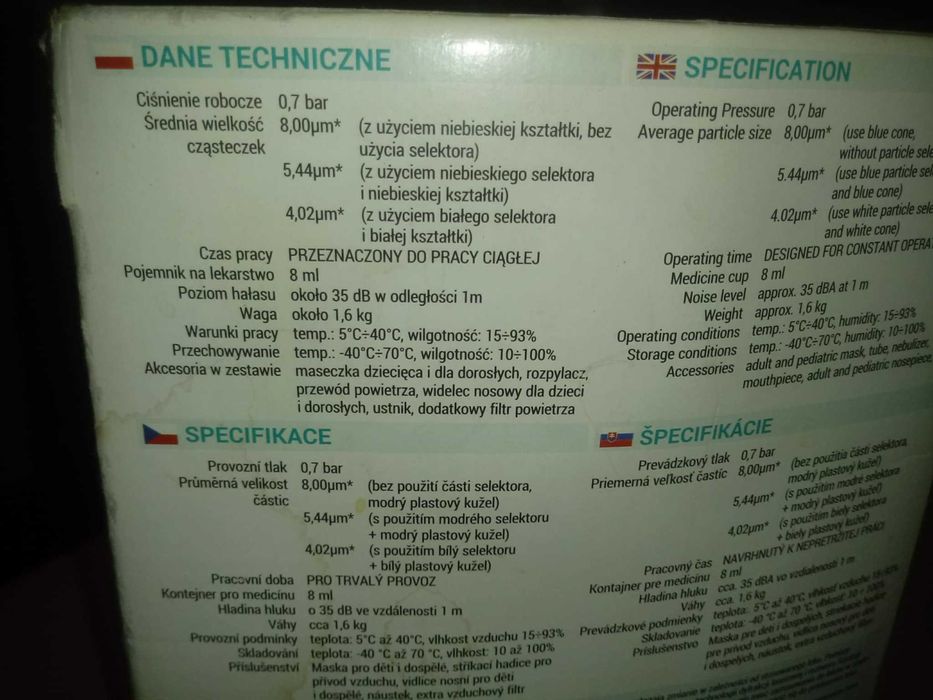 Inhalator/nebulizator Diagnostic