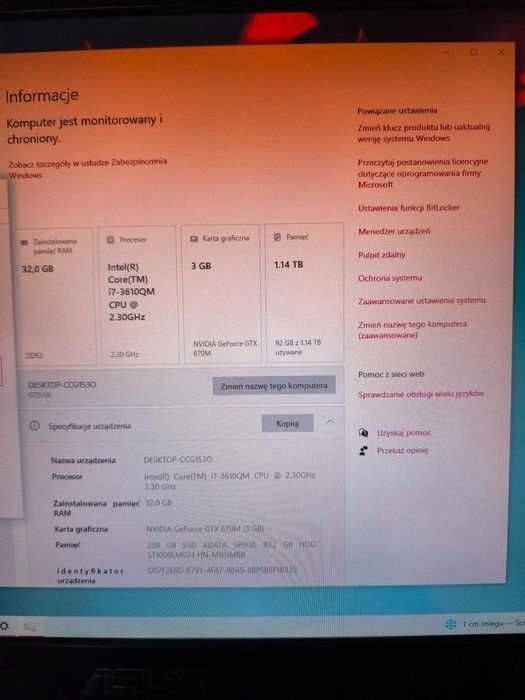 ASUS G75VW, i7-3610QM, 32GB RAM, GTX 670M 3GB, SSD 240GB + 1TB BlueRay