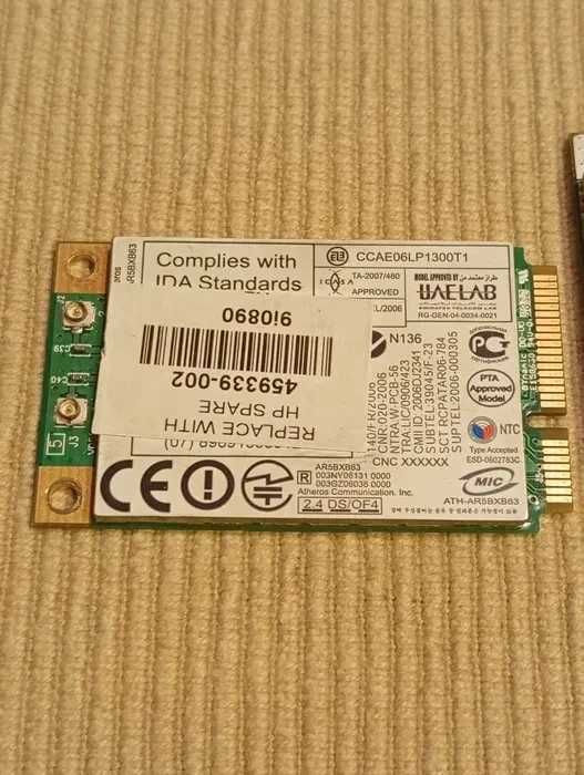 2 placas wifi portátil