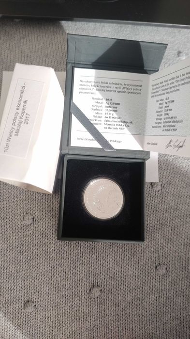 Moneta 10 złotych Wielcy polscy ekonomiści - Mikolaj Kopernik 2017