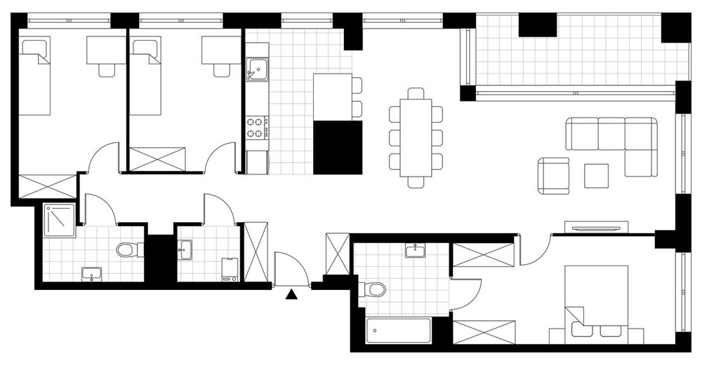 4-pokojowe mieszkanie 100 m² + loggia Bezpośrednio - View 4