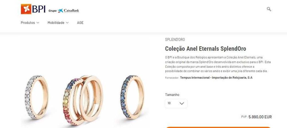 Coleção Anel Eternals SplendOro