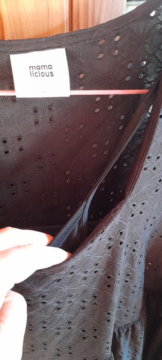 MamaLicious Śliczna bluzka ciążowa boho ażurowa L