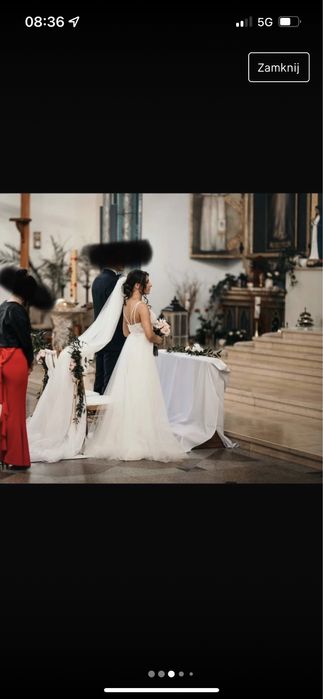 Suknia slubna na ramiaczkach