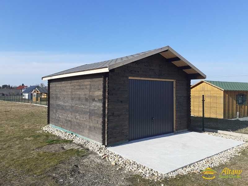 Garaż nr 2 z balika drewniany 4,5x4,5 uchylny domek