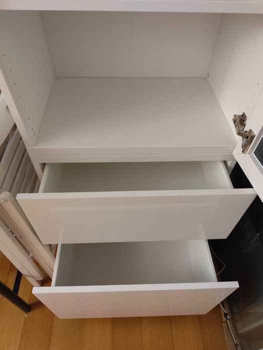 Móvel Besta Ikea c/ prateleira e 2 gavetas