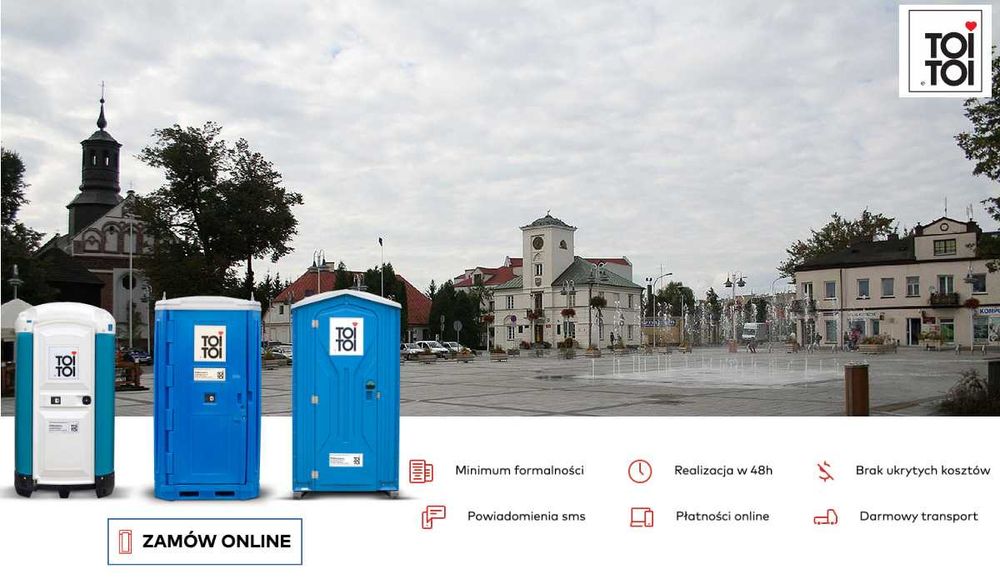 Toaleta przenośna TOI TOI wynajem toalety serwis toalet wc na budowę