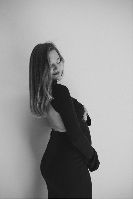 Чорна сукня для вагітних/ на фотосесію