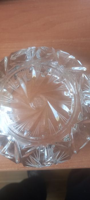 Kryształowa popielnica PRL