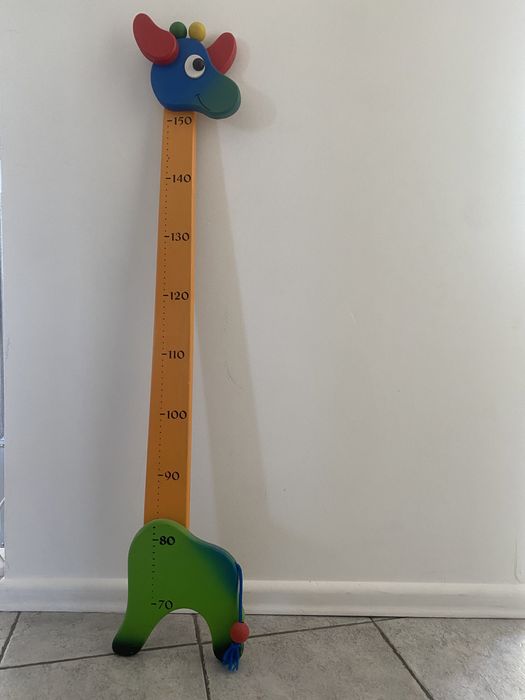 Miarka wzrostu drewniana dla dzieci