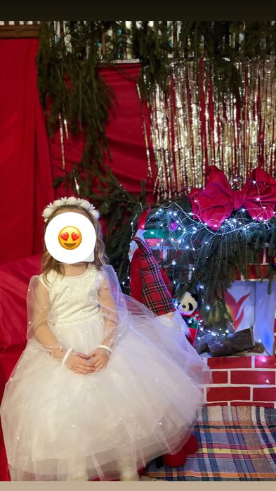 Плаття новорічне біле зима