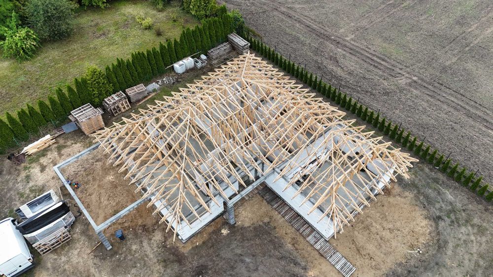 Wiązary dachowe ,dachy,konstrukcje drewniane ,domy z drewna, tartak