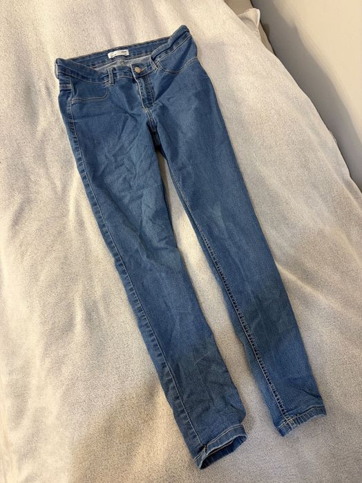 Spodnie jeansowe / jeansy / dżinsy niebieskie rurki / skinny