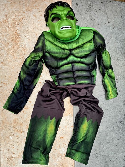 Strój przebranie dla dzieci Hulk z maską rozm L nowy