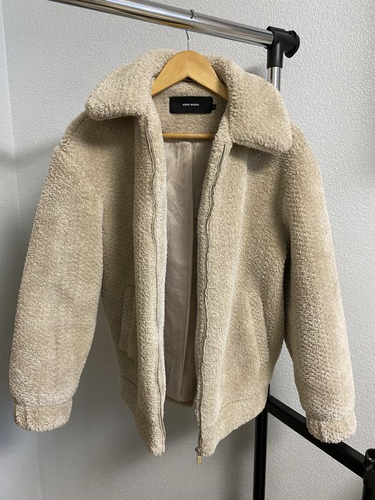 Куртка teddy Vero Moda XS (оверсайз S-M) бежева, дуже тепла, нова!