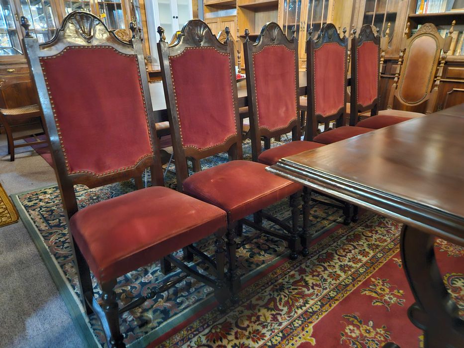 Cadeiras de sala em madeira maciça e veludo - Valor