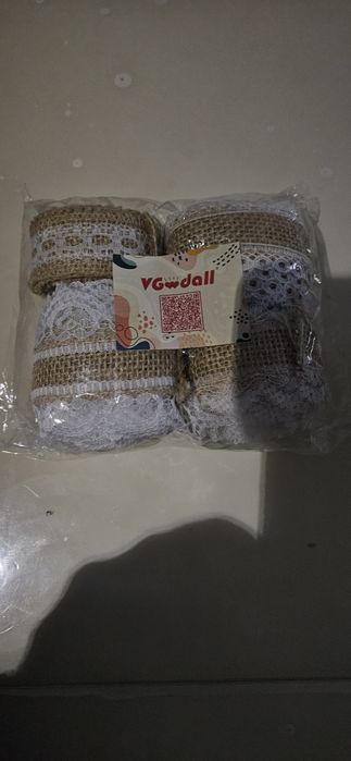 VGOODALL drewniana dekoracja serca,plus wstążki  jutowe