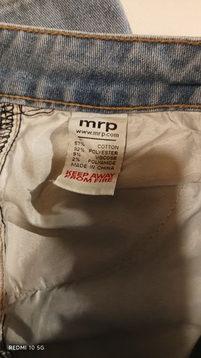 Jeans cargo de ganga azul