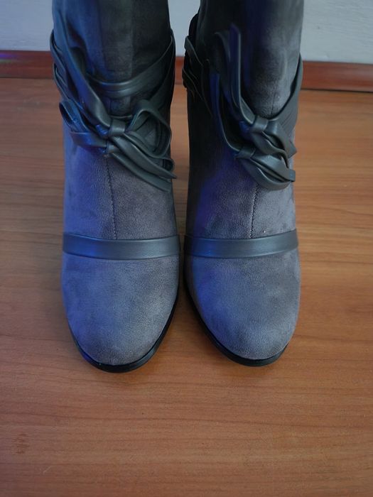 Vices - Botki szare zamszowe - 36