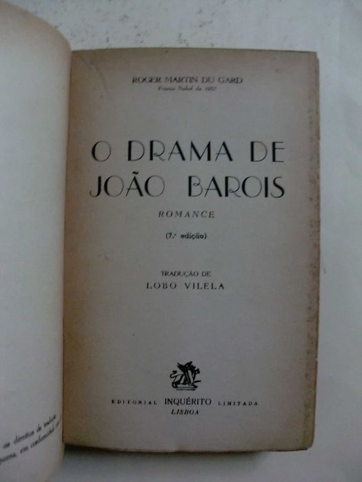O Drama de João Barois
de Roger Martin du Gard
