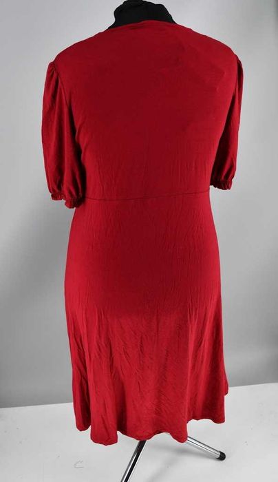 Bordowa sukienka midi Marks & Spencer – rozmiar 46