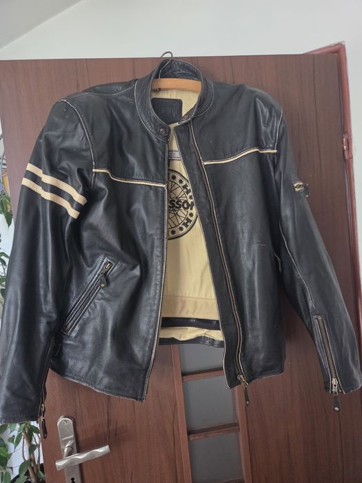 Kurtka skórzana męska motocyklowa