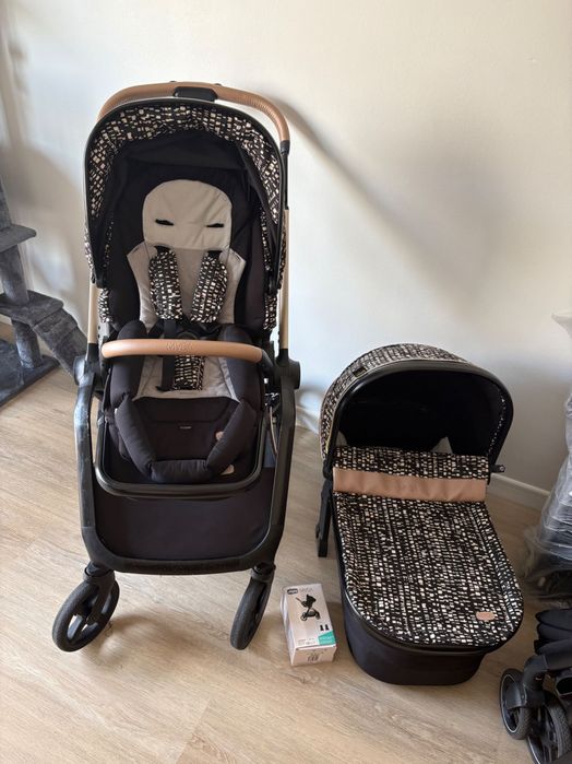 Carrinho mysa Chicco edição limitada +ovo+ base isofix 360 + alcofa + adaptadores
