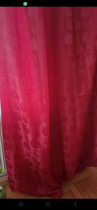 Bordowe zasłony 2,83 x 1,50 cm# 5 sztuk materiału