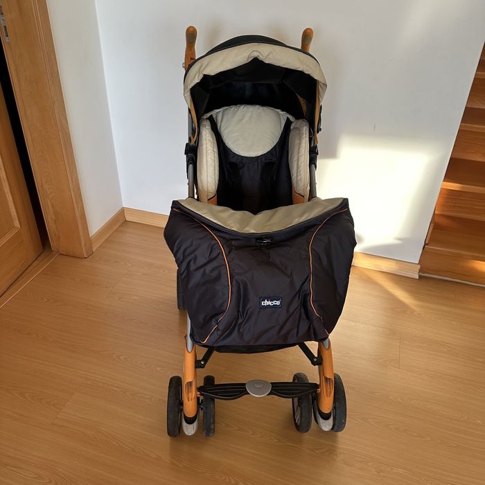 Conjunto Chicco Ct 0.1 (carrinho, capa e autofix para ovo)