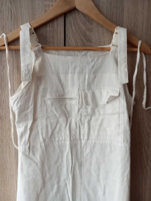 suknia letnia biała lniana