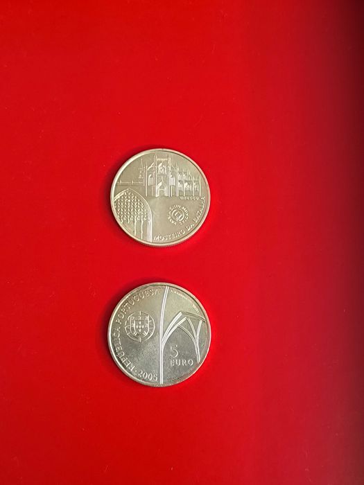 Moedas de coleção em prata Ag500 de valor facial 5 euros