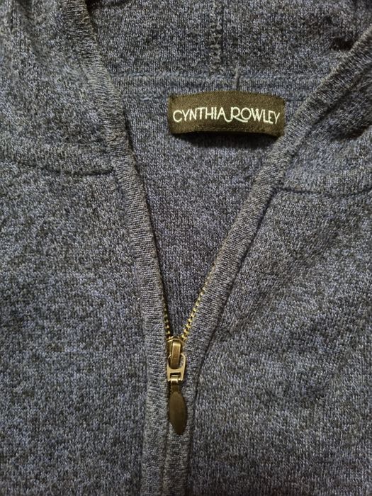 Stylowy długi sweter •kardigan z kapturem • Cynthia Rowley