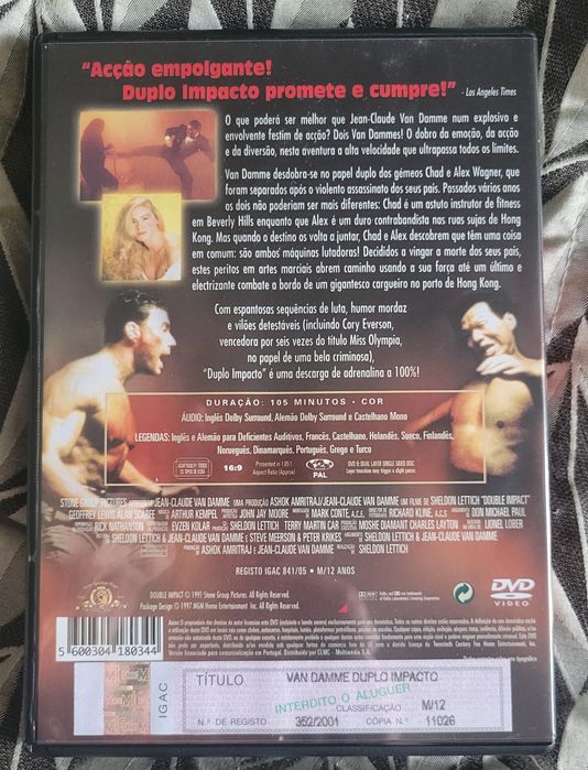 DVD Van Damme Duplo Impacto