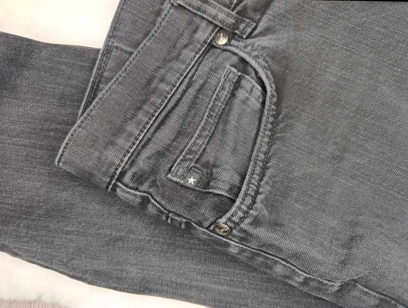 Big star jeansy grafitowe czarne klasyczne slim denim uniwersalne
