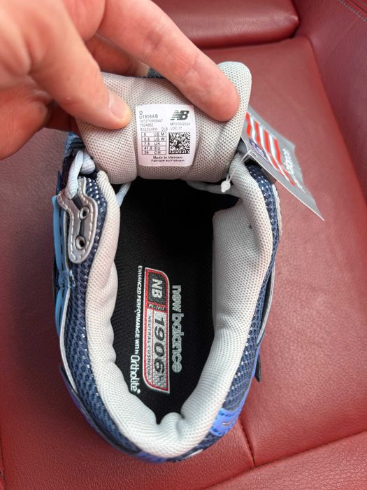 (БЕЗ ПЕРЕДОПЛАТИ) New Balance 1906a Navy Blue Silver нью беленс 1906 сині сріблясті літні кросівки сітка