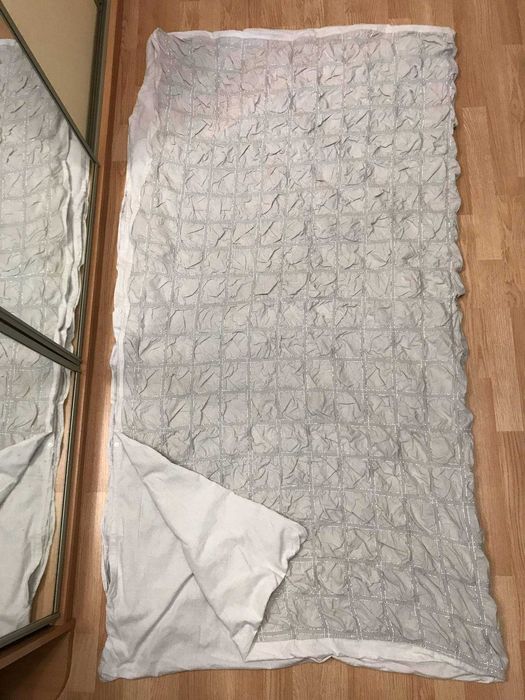 Пододеяльник Евроразмер большой жатка Home серый