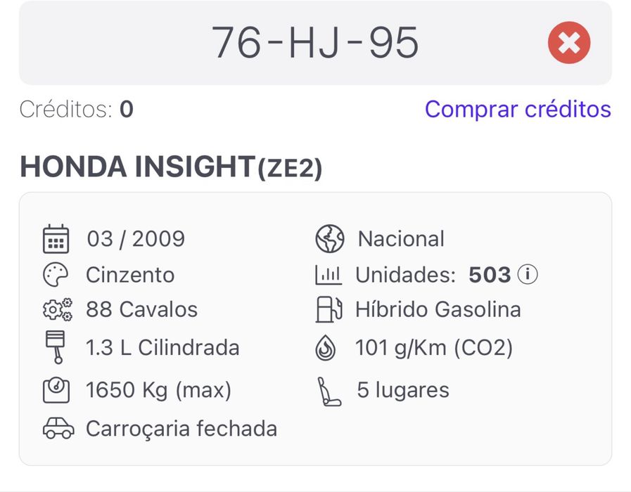 Honda Insight 1.3 Hibr/Gasoli