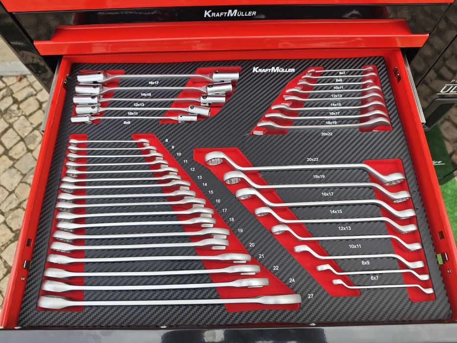 Carrinho de ferramentas Kraft Muller XXL 7 gavetas 7 cheias
